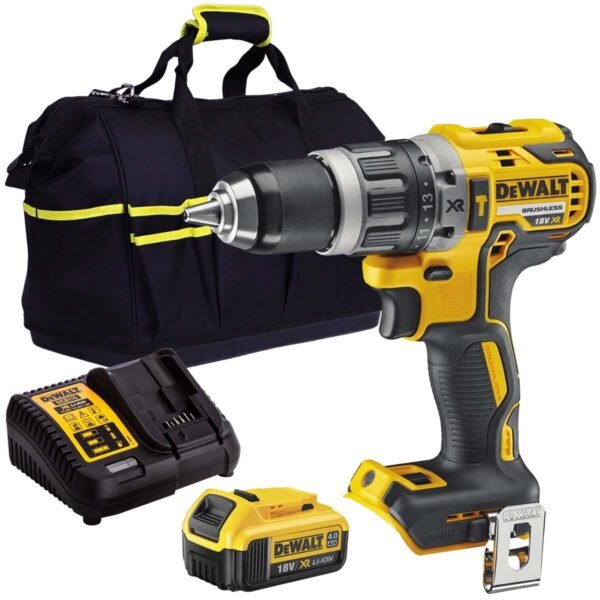 Dewalt 18V Li-ion Cordless Combi Drill Power Tool Kit with 1 x 4.0Ah Battery & Charger in 18" Bag- Combi Drill- Combo Kit- 18V Cordless Power Tool Kits-Power Tool Combo kit -Cordless Combi Drill