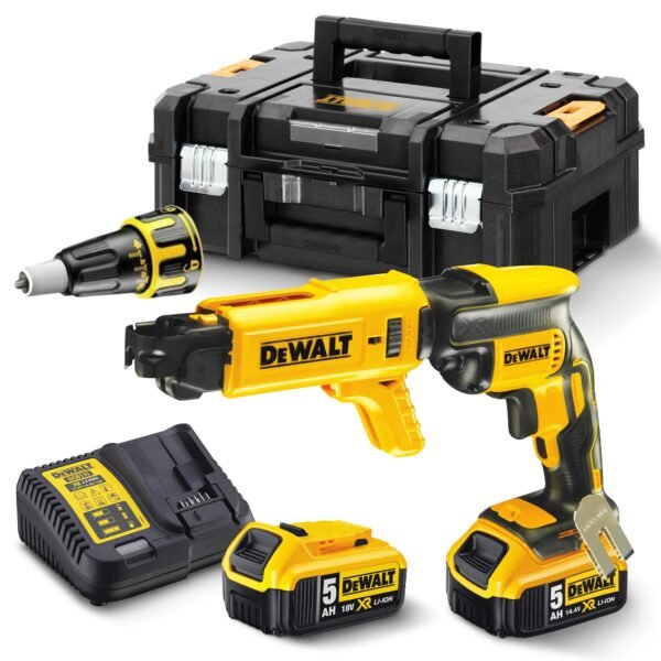 DEWALT DCF620P2K Brushless Collated Drywall Screwdriver 18V 2 x 5.0Ah Li-ion