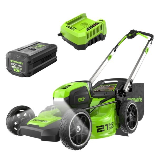 80V 21" Cordless Battery 4-in-1 Push Lawn Mower w/ 5.0Ah Battery & 4A Charger