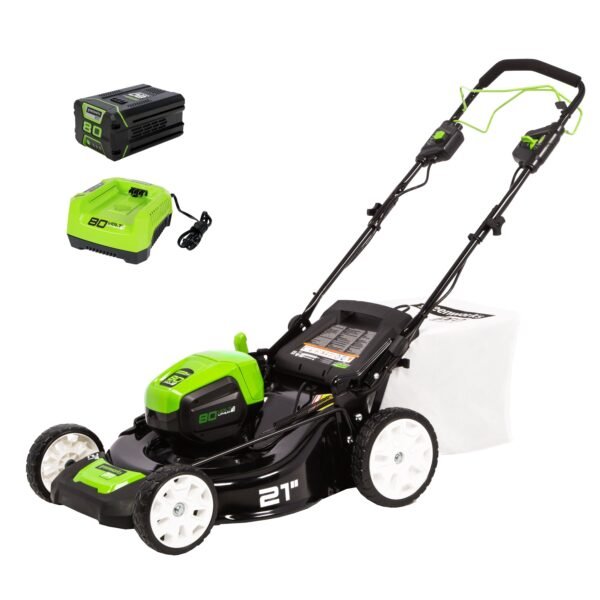 RENEWED 80V 21" Cordless Battery 3-in-1 Self-Propelled Lawn Mower w/ 5.0Ah Battery & Charger